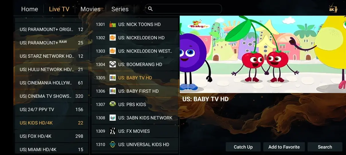 Reproducción en directo sin cortes en Smart TV IPTV